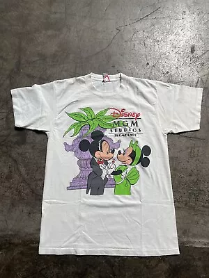 Vintage Disney MGM Studios Mickey Mouse Minnie Mouse Wedding T Shirt Large • $275