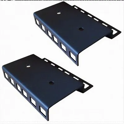 Pair Of 2u - 19  Rackmount Rails Heavy Duty Steel With Nuts Bolts & Washers • £5