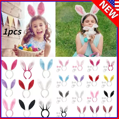 Cute Easter Bunny Rabbit Ear Headband Hair Band Girl Boy Costumes Party Dress Up • £5.78