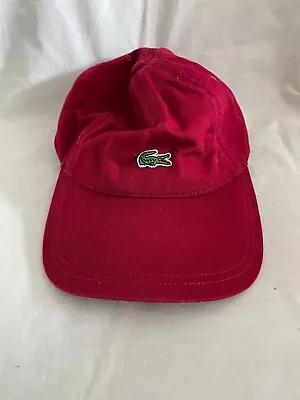 LACOSTE Red Adjustable Baseball Cap One Size • £20