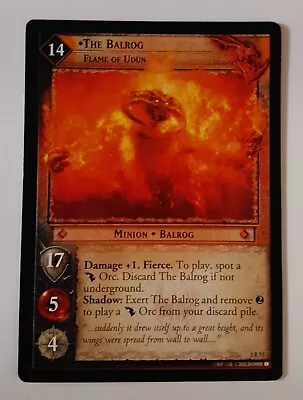 Lord Of The Rings TCG CCG - The Balrog Flame Of Udûn - 2R52 - MOM - Light Play • £6