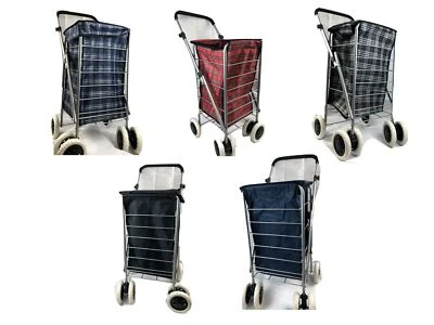 £39.99 • Buy 6 Wheel Shopping Cart Trolley  Strong Frame, Great Support Storage