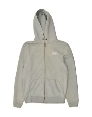 JACK WILLS Mens Graphic Zip Hoodie Sweater Medium Grey Cotton AP49 • £18.33