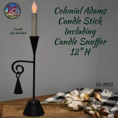 Adams Colonial Vintage Candlestick Early American Taper Candle Holder W/Snuffer • $16