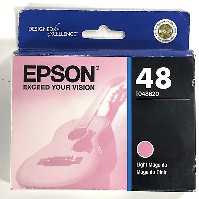 NOS Epson 48 T048620 Light Magenta Ink Cartridges OEM 2013 Exp 11/2013 • $29.95