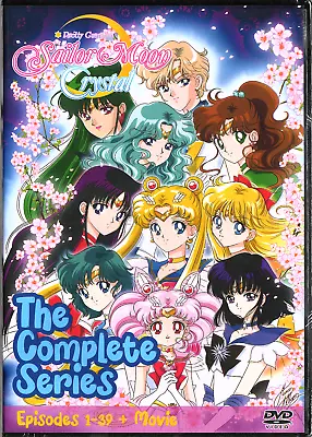 $29.99 • Buy Sailor Moon Crystal Episodes 1 - 39 + Movie Complete English Dubbed On 5 DVDs