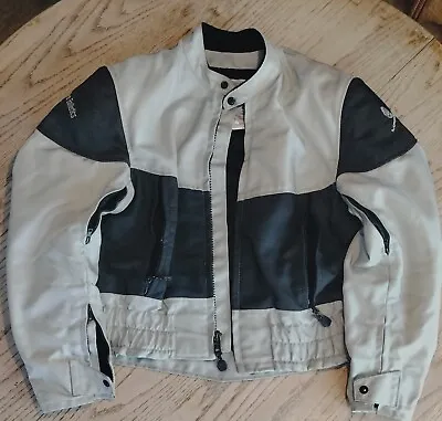 Marsee Ballistic Denier Motorcycle Ridding Jacket Silver & Black Size US 46 • $50