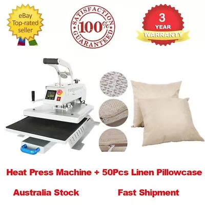 AU 16 X20  3D Sublimation Heat Press Machine + 50Pcs Linen Pillowscase Free Gift • $2299