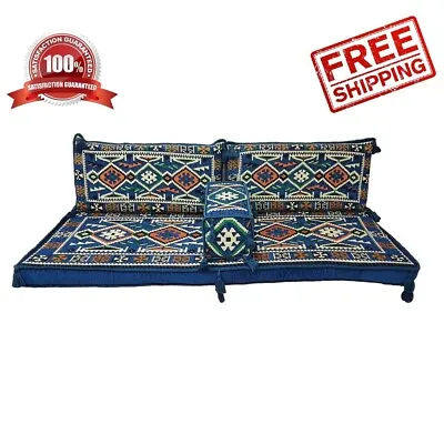 With SPONGE Arabic Turkish Kilim Corner Set Sofa Cushion Pillows Lounge Couch • $388