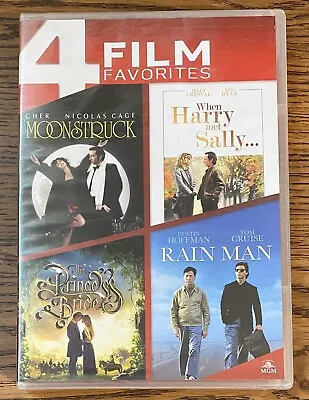 4 Film Favorites DVD: Moonstruck When Harry Met Sally Princess Bride Rain Man • $12.99