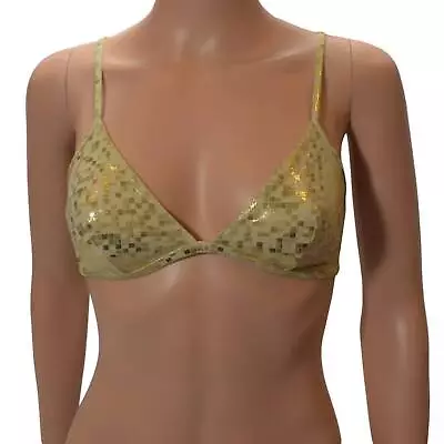 La Perla Women's Metallic Spaghetti Strap Bikini Top For Women - Size 2XS • $36