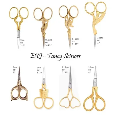 £2.99 • Buy Multi Purpose Fancy Scissors 3  3.5  4  - Gold Plated - Fancy Sewing Embroidery 