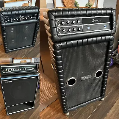 Vintage Kustom 25o Amp Kustom 150 Amp Acoustic 140 & 106 Transducer Bundle • $1800