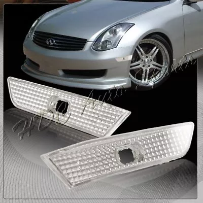 For 2003-2007 Infiniti G35 Coupe Chrome Housing Clear Bumper Side Marker Lights • $12.99