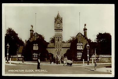 1931 Real Photo Postcard - Arboretum Clock & Policeman - Walsall Staffordshire • £1.25