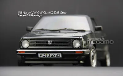 1/18 Norev Volkswagen VW Golf CL 1988 MK2 Grey Full Open Diecast • $99