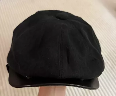 Men's Vintage Woolrich Earflap Cabbie Newsboy Cap USA Hat LARGE Black • $9