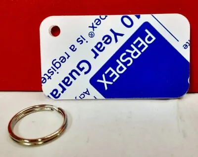 10 X Perspex Acrylic Key Fobs With Split Ring Choice Of Colours 7cm X 4cm  • £6.99
