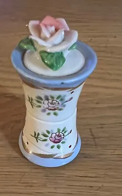 Vintage Small Table Top Cigarette Lighter Made In Occupied Japan - Floral Design • $13