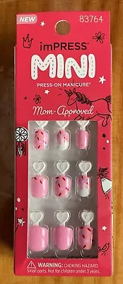 KISS Impress Mini Press-On Manicure - Pink Super Duper - 20 Nails - Girls • $7