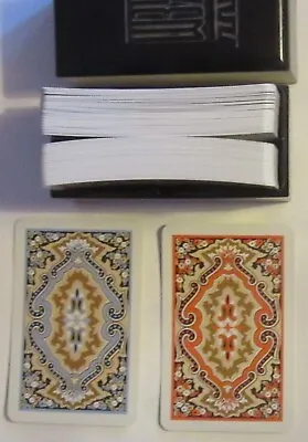 2 Decks Vintage KEM Plastic Playing Cards In Bakelite Case 1935 Persian Rugs • $39.95