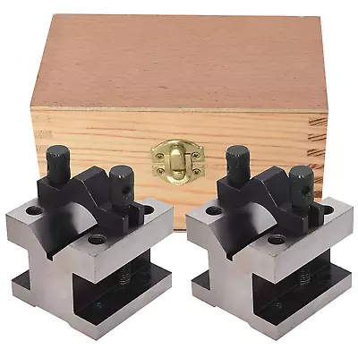 V Block With Clamp Set Hardened Steel 90 Degree Angle Accuracy V Block Set 2-3/8 • $78.99