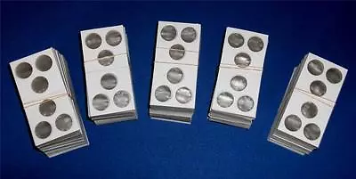 200 Two Hundred 3 Hole 2X2 Cardboard/Mylar Coin Holders Flips For Cent Or Dime • $12.75