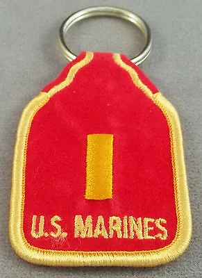 US Marine Corps Second Lieutenant 0-1 Rank Embroidered Keychain • $5.75