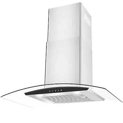Tieasy 30in Wall-Mounted Kitchen Range Hood 4500CFM Touch Control 3-Speed LED • $195.99