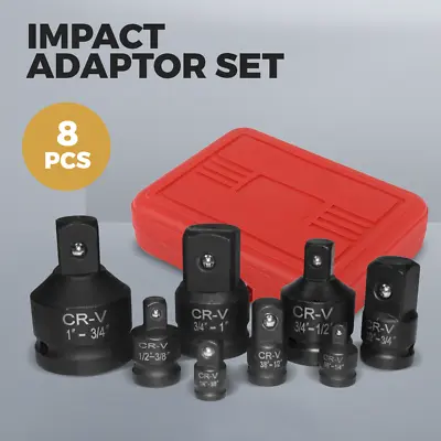$29.50 • Buy 8pc Impact Socket Adaptor Set Driver Wrench Kit 1/4 1/2 3/8 3/4 1  Reducer AU