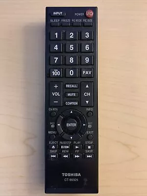 $6.50 • Buy Used TV Remote Control CT-90325 For Toshiba 50L2200U 37E20 22AV600 32C120U