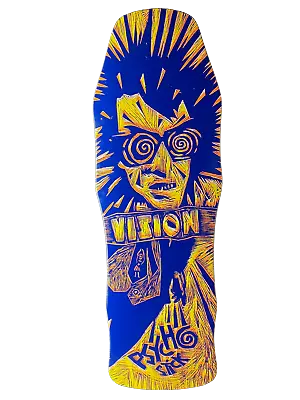 Vision Original Psycho Stick Woodcut Art 10  Skateboard Deck • $89.95