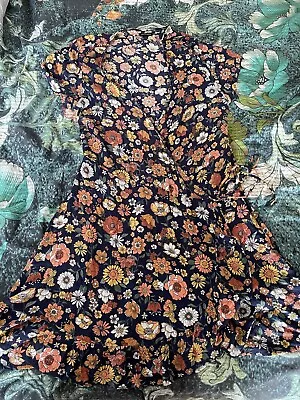 Ghanda Floral Wrap Dress Size L Soho Multicoloured Boho Holiday Princess • $20