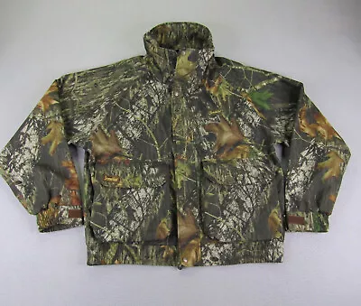 Gamehide Jacket Mens Large Green Mossy Oak Break Up Camo StormHide Hunting Coat • $59.97