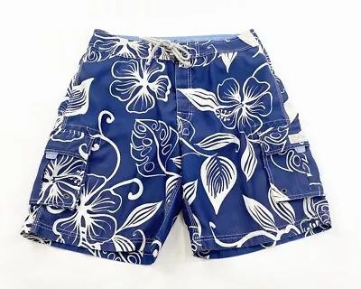 J. Crew Board Shorts Mens 34 Blue Floral Swim Trunks • $10.97