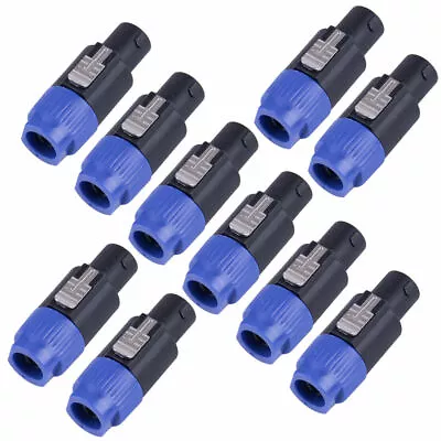 10Pcs Speakon 4 Pin Male Plug Compatible Audio Cable Connectors High Quality USA • $19.79