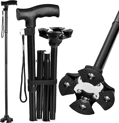 Folding Walking Cane For Men & Women - Foldable Lightweight & Sturdy Autonomou • $21.24