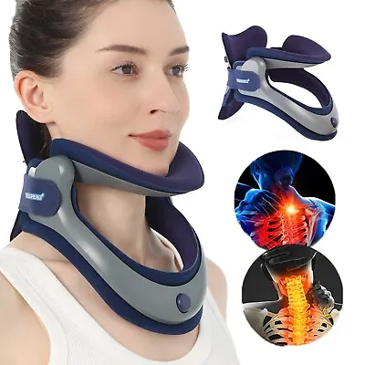 Cervical Neck Traction Device Adjustable Neck Support Brace For Men & Women • £50.99