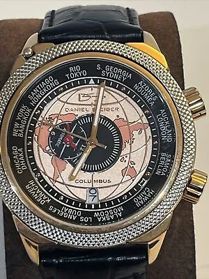 RARE Daniel Steiger Men’s Watch Rose Gold DS1492 Columbus Automatic Dual Time • $422.50