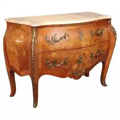 Superb Bronze Mounted French Louis XV Marble Top Commode Circa 1900 • $3505.50