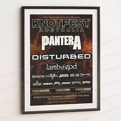 KNOTFEST 2024 Australia LARGE Promo Poster Mint Cond With Pantera Disturbed • $75