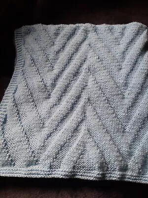 Hand Knitted Baby Blankets Blue • £10