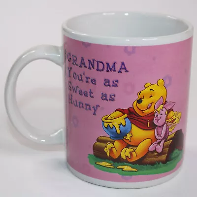 Vintage Disney Classic Winnie The Pooh Coffee Mug Grandma Sweet As Honey Pink • $3.80