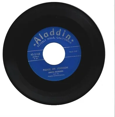 Blues 45 Rpm -amos Milburn - Aladdin Records   Please mr. Johnson  • $25