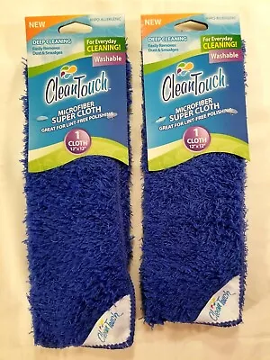 Clean Touch Microfiber Cleaning Cloth Hypoallergenic 12  X 12  2 Cloth Lot • $7.99