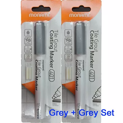 2X Tile Grout Pen (Ink : 10ml)  2 Extra Nibs Included White Grey • $12.50