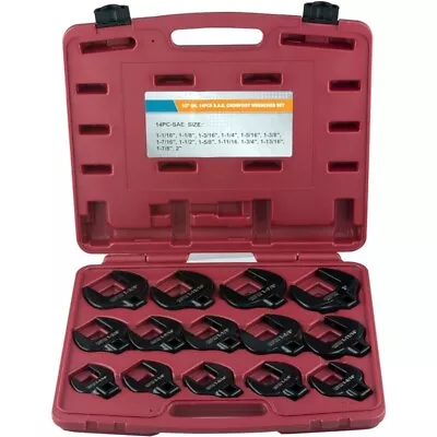 03325A ½” Drive Jumbo Crowfoot Wrench Set | 14 Piece | SAE | 1-1/16” To 2” • $119.98