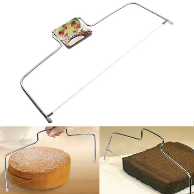 £4.66 • Buy UK Adjustable Wire Cake Slicer Cutter Leveller Decorating Bread Wire Decor Tool