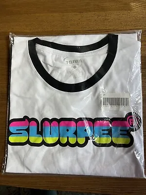 Slurpee Bright Neon Logo Retro T-Shirt 2023 Edition 7-11 7-ELEVEN 2X Large 🔥 • $19.99