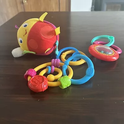 3 Brightly Coloured Clip On Baby’s Pram / Pushchair Toys With Clips • £1